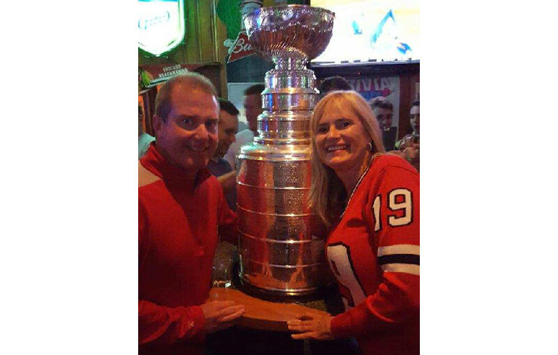 Riley's owners with the Stanley Cup