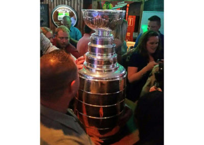 Riley's Gathering Place | Riley's crowd with the Stanley Cup